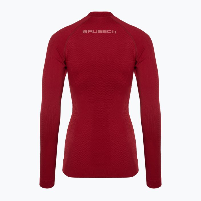 Women's thermal T-shirt Brubeck LS15280 Extreme Thermo maroon 4