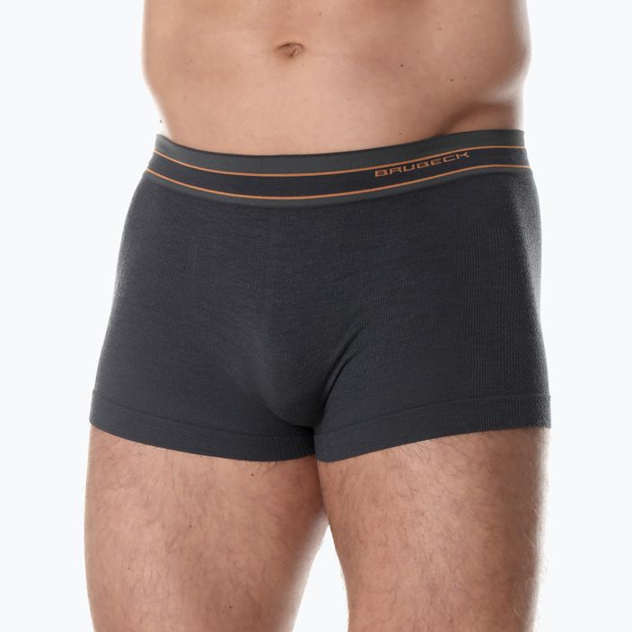 Brubeck men's thermal boxer shorts BX10870 Active Wool graphite 5