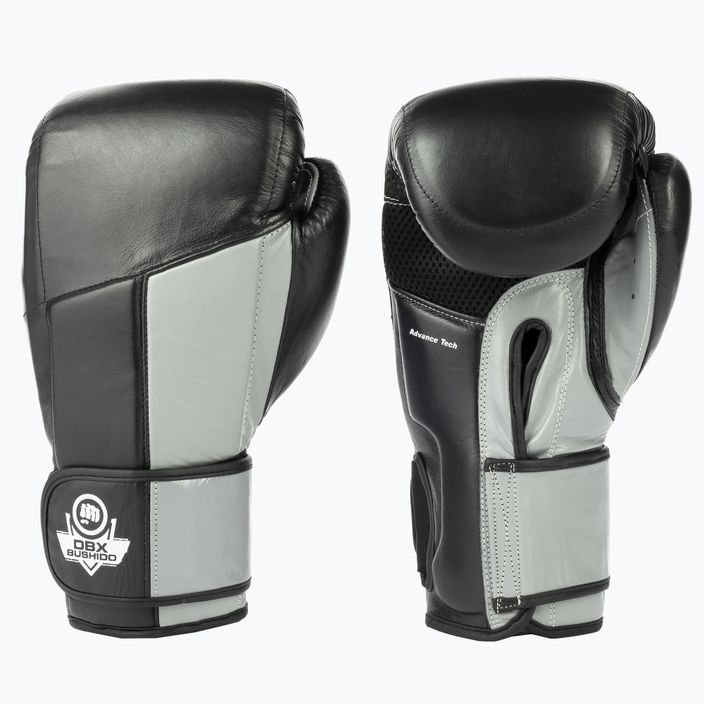 DBX BUSHIDO Muay Thai natural leather boxing gloves black ARB-431sz 3