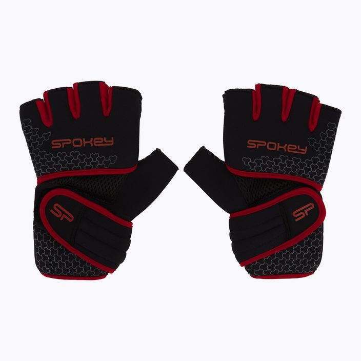 Spokey Lava black and red fitness gloves 928974 3