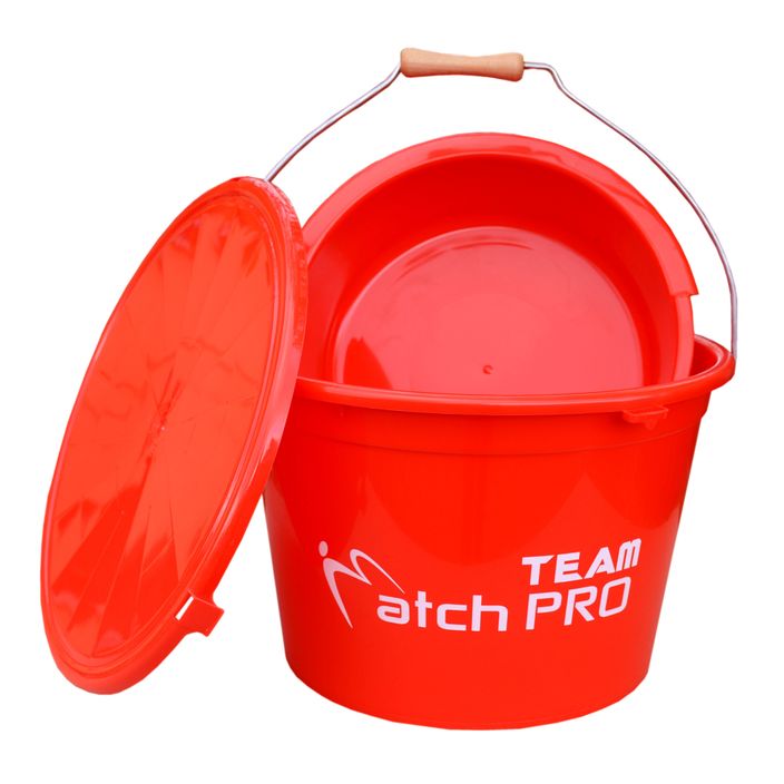 MatchPro fishing bucket with bowl and lid red 910943 2