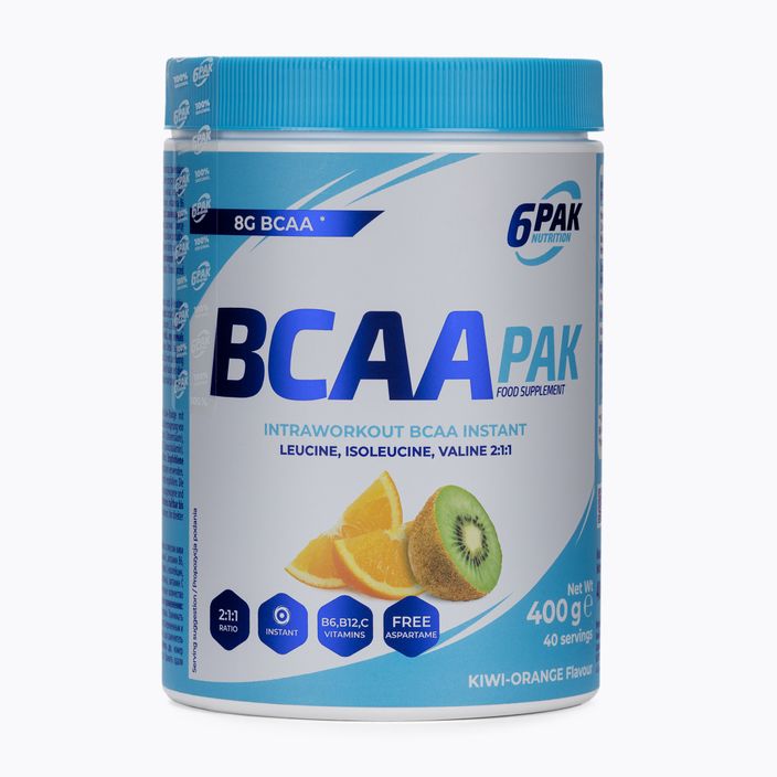 BCAA 6PAK amino acids 400g orange-kiwi PAK/013#POMKI