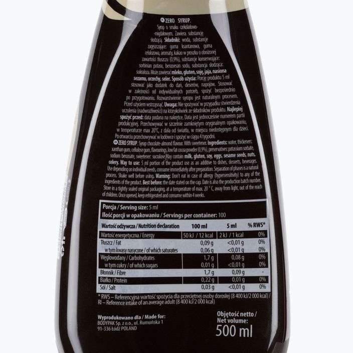 6PAK Syrup ZERO 500ml chocolate-almond PAK/130 sauce 2