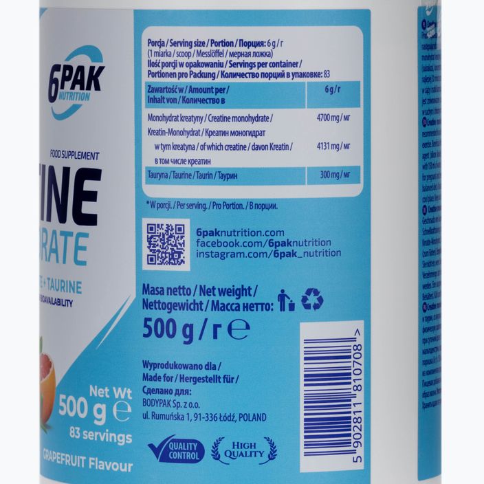 Creatine Monohydrate 6PAK creatine 500g grapefruit PAK/137#GREJP 3