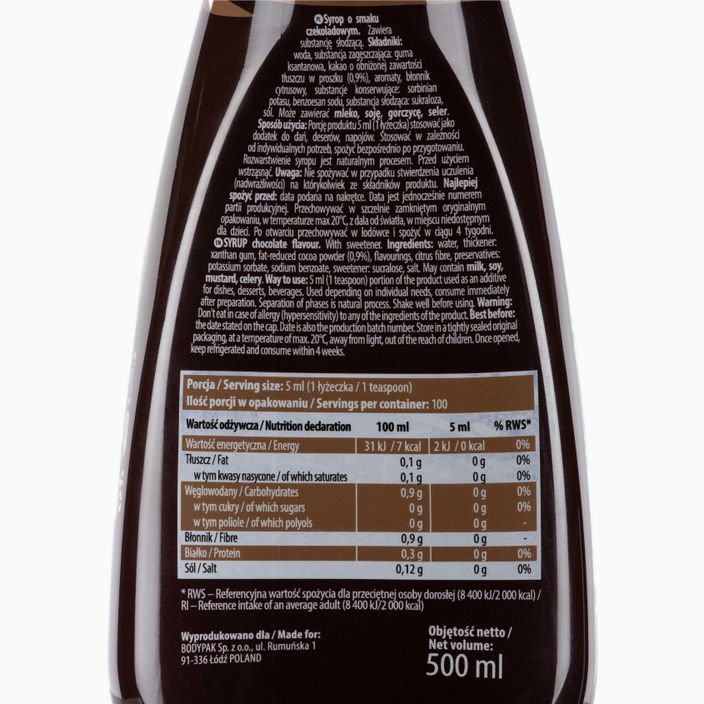 6PAK Syrup ZERO sauce 500ml chocolate PAK/218 2