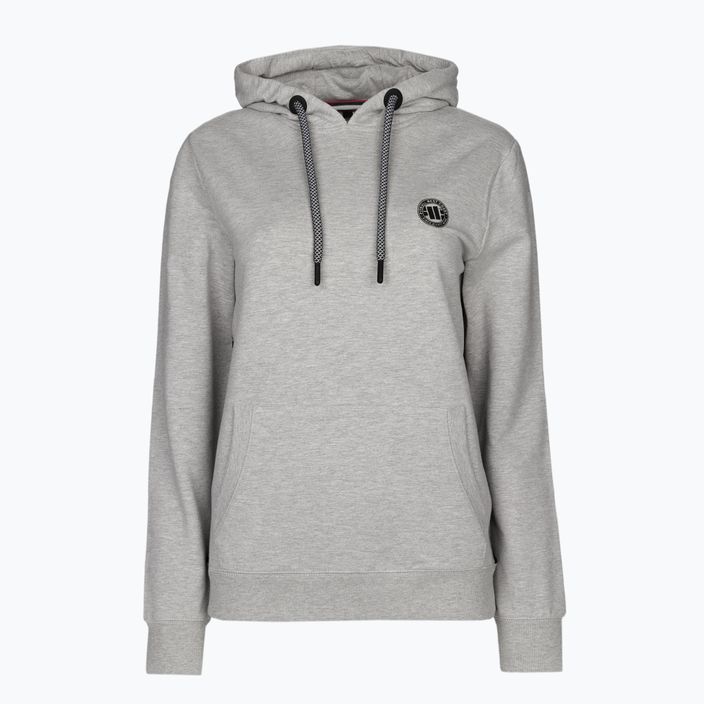 Ladies' sweatshirt Pitbull West Coast Hooded F.Terry „Small Logo” grey/melange