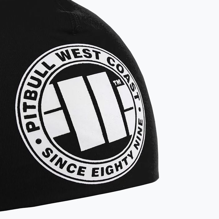 Pitbull West Coast winter beanie big logo black/white 3