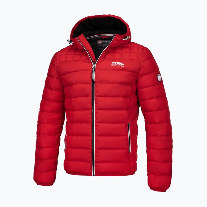 Men's Pitbull West Coast Padded Hooded Seacoast winter jacket red 3