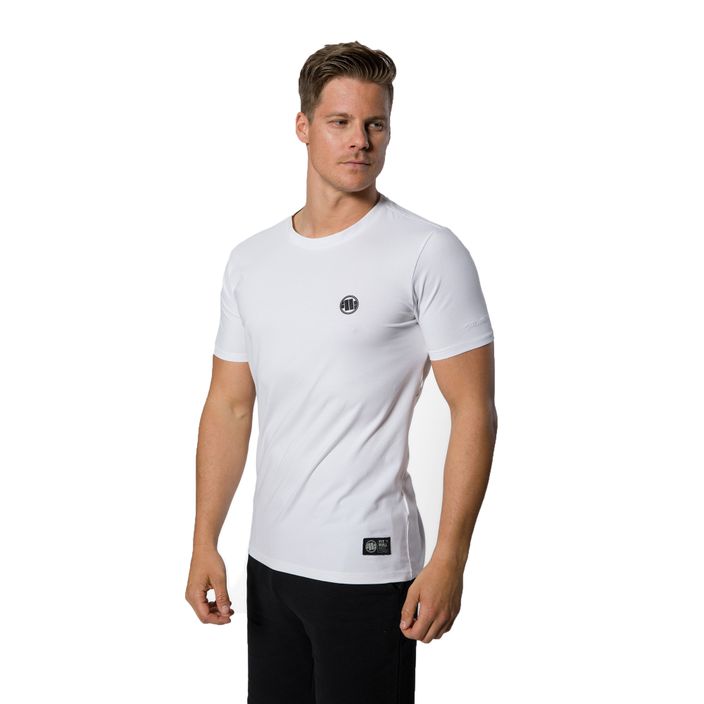 Men's T-shirt Pitbull West Coast Slim Fit Lycra Small Logo white