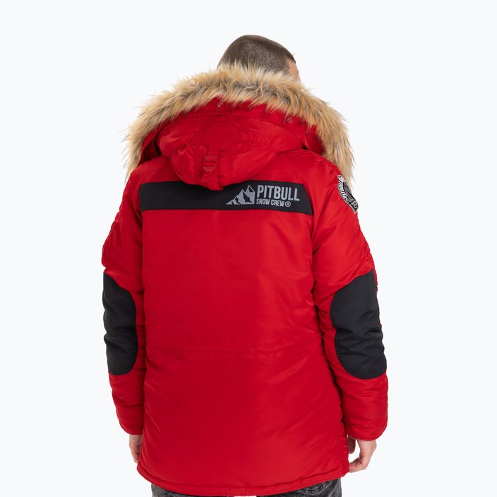 Men's winter jacket Pitbull West Coast Fur Parka Alder red 3