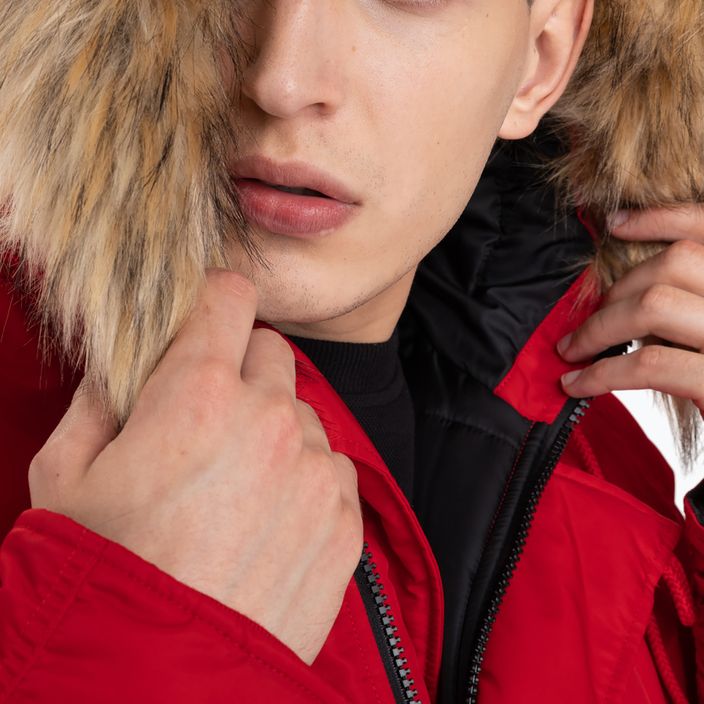 Men's winter jacket Pitbull West Coast Fur Parka Alder red 5