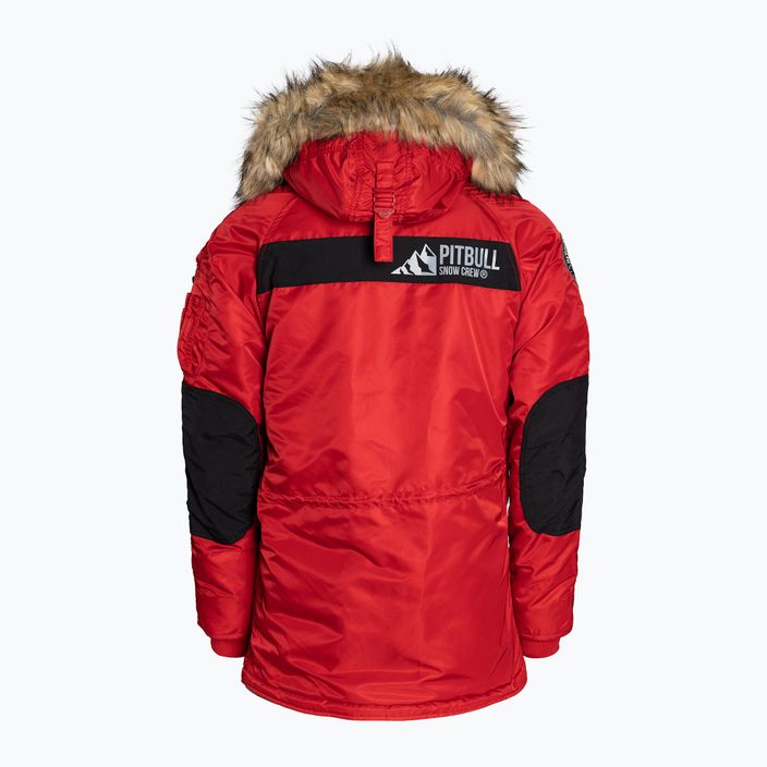 Men's winter jacket Pitbull West Coast Fur Parka Alder red 11