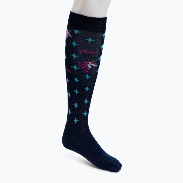 Comodo blue and navy equestrian knee-high socks SJBW/08 2
