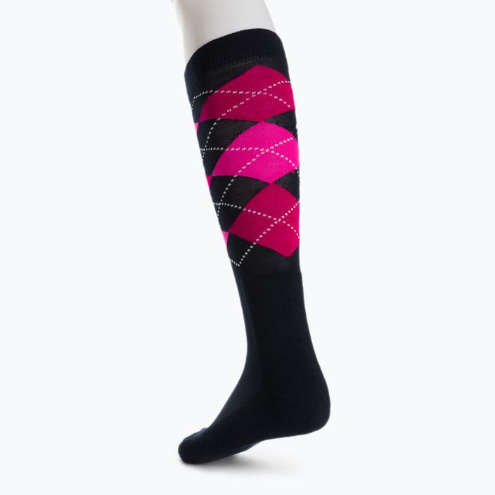 Comodo black and pink riding knee socks SJPW/02 2