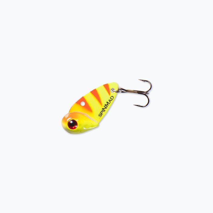 SpinMad moth cicada lure yellow and red 0103