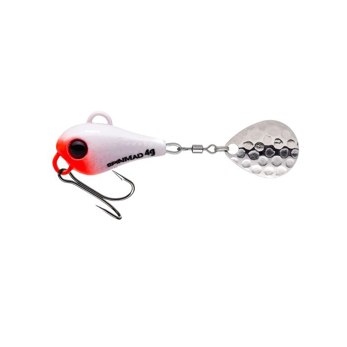 SpinMad Big Tail Spinners White and Red 1208 2