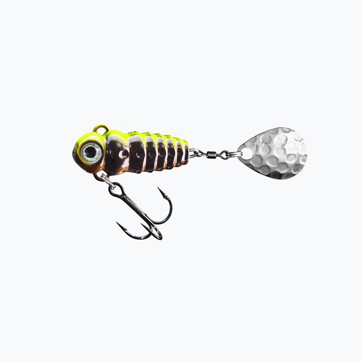 SpinMad Crazy Bug Tail spinning lure black and yellow 2402