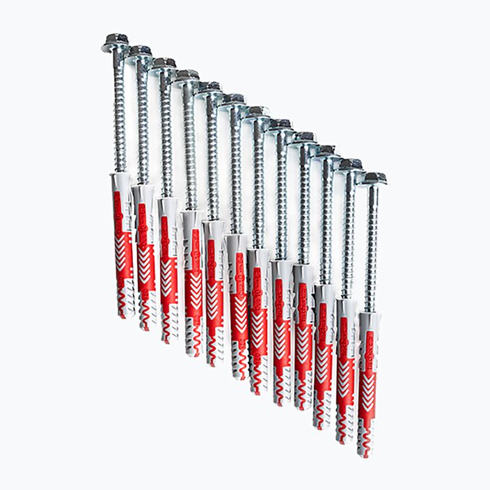 Fischer 10×80 wall plugs with screws - 12 pieces for BenchK ladders silver BK-KM12