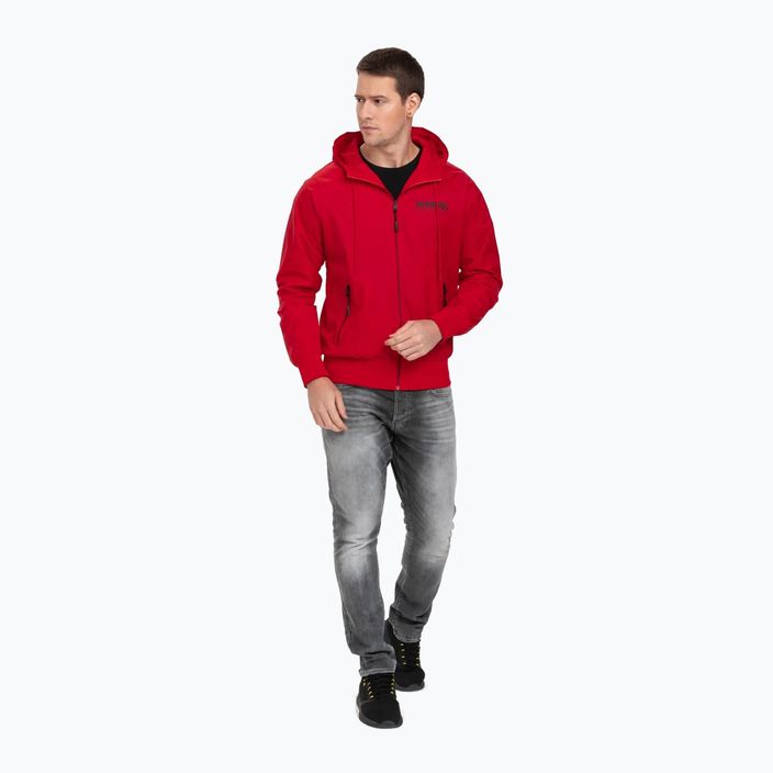 Men's Pitbull West Coast Athletic Hooded Nylon jacket red 2