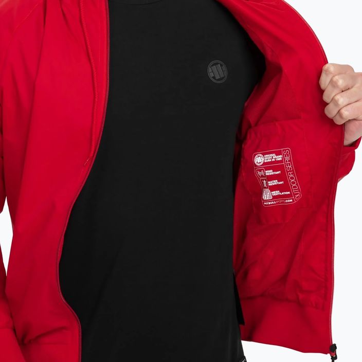 Men's Pitbull West Coast Athletic Hooded Nylon jacket red 3