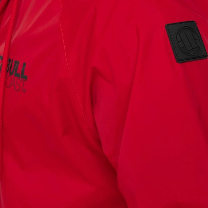 Men's Pitbull West Coast Athletic Hooded Nylon jacket red 4