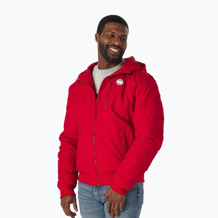 Men's winter jacket Pitbull West Coast Cabrillo Hooded red