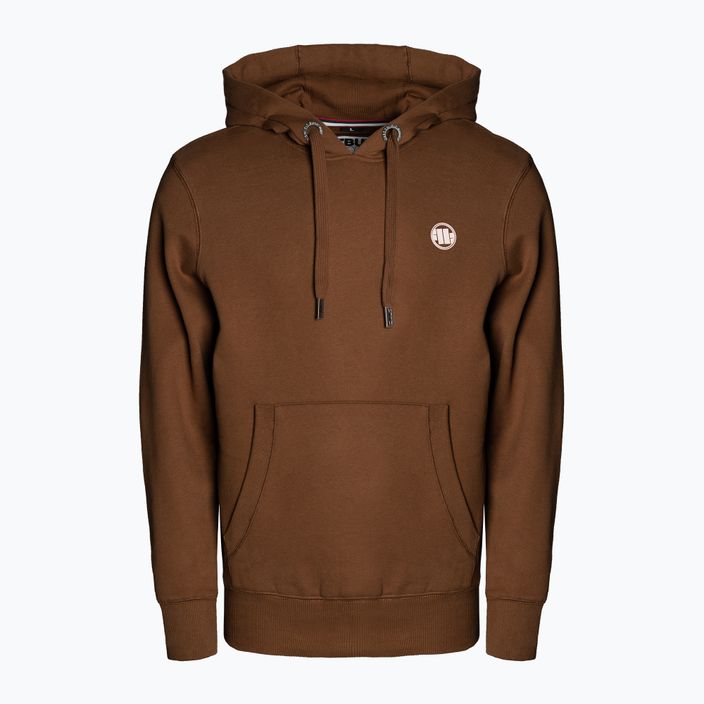 Men's sweatshirt Pitbull West Coast Hooded Small Logo 21 brown