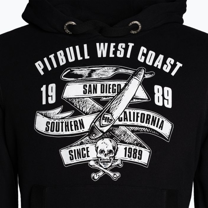 Men's sweatshirt Pitbull West Coast Hooded Oldschool Razor black 3