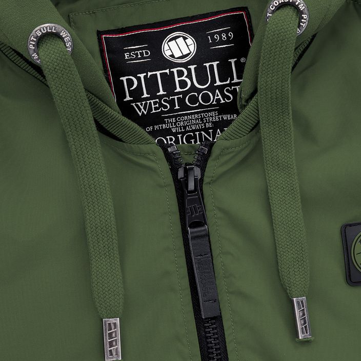 Men's Pitbull West Coast Nimitz Hooded olive jacket 4