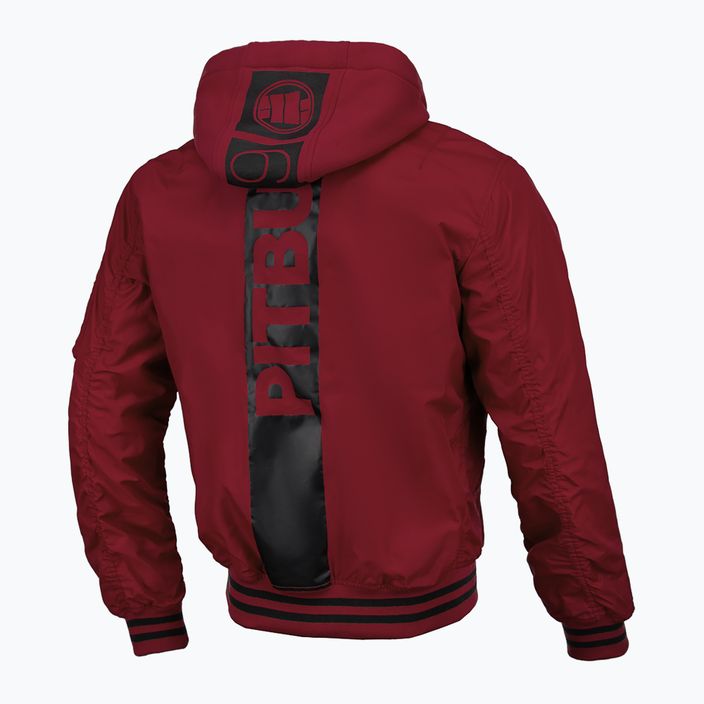 Men's Pitbull West Coast Nimitz Hooded Burgundy Jacket 10