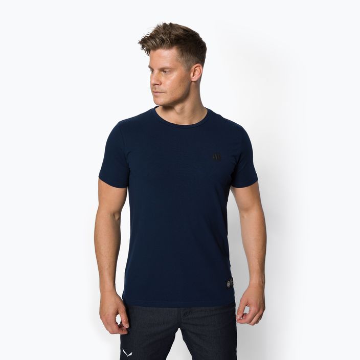 Men's T-shirt Pitbull West Coast Slim Fit Lycra Small Logo dark navy