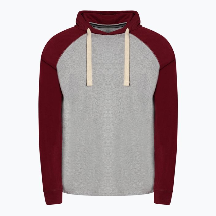 Men's sweatshirt Pitbull West Coast Hooded Small Logo grey/burgundy 7