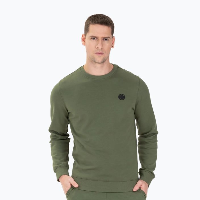 Men's sweatshirt Pitbull West Coast Tanbark Crewneck Sweatshirt olive