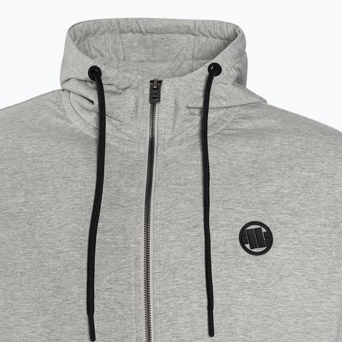 Men's sweatshirt Pitbull West Coast Hooded Zip Small Logo F.Terry 220 grey/melange 7
