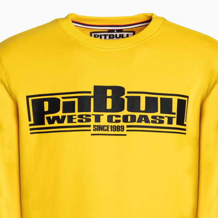 Men's sweatshirt Pitbull West Coast Crewneck Classic Boxing 21 yellow 3