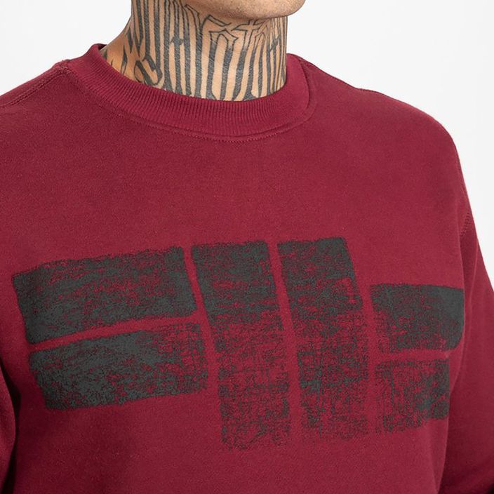 Men's sweatshirt Pitbull West Coast Crewneck Classic Logo burgundy 4