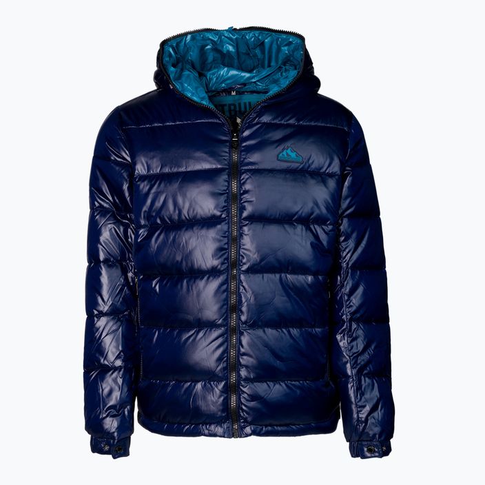 Men's down jacket Pitbull West Coast Quilted Hooded Shine dark navy