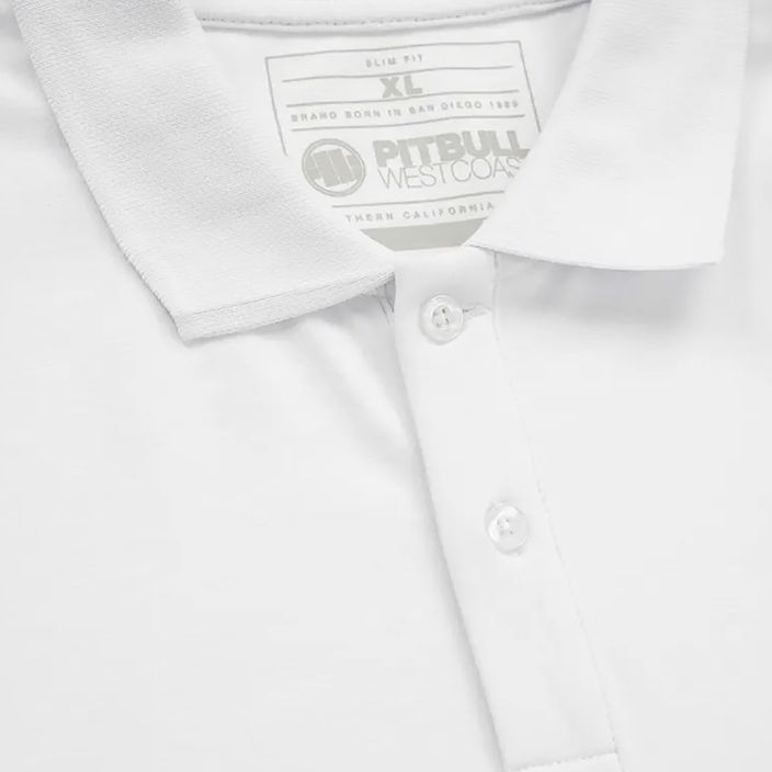 Men's polo shirt Pitbull West Coast Polo Jersey Small Logo 210 GSM white 3