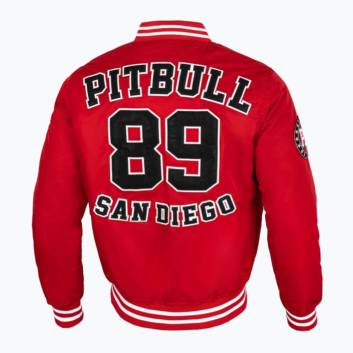 Men's jacket Pitbull West Coast Silverwing Padded Varsity red 2