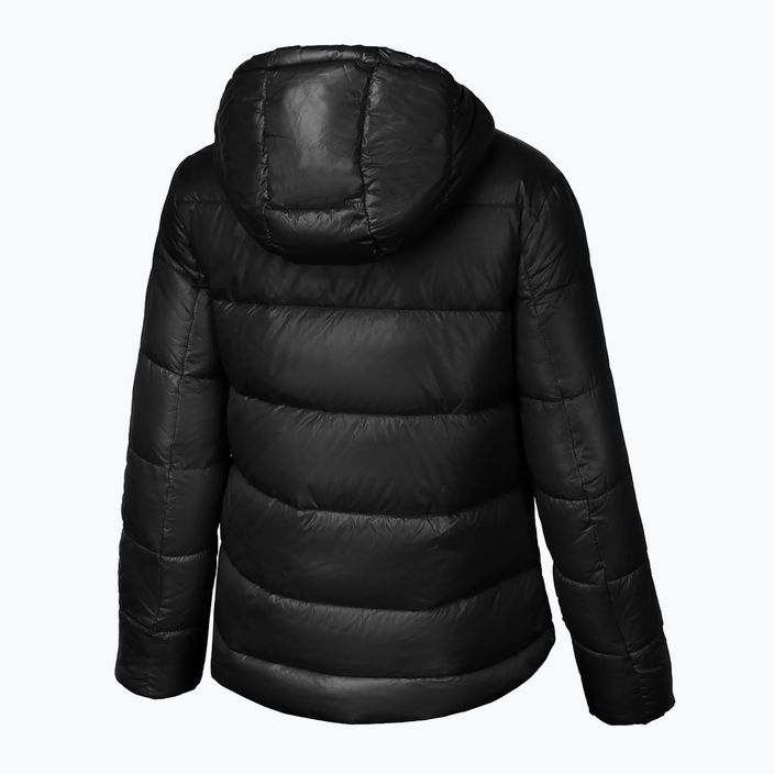 Women's down jacket Pitbull West Coast Shine Quilted Hooded black 5