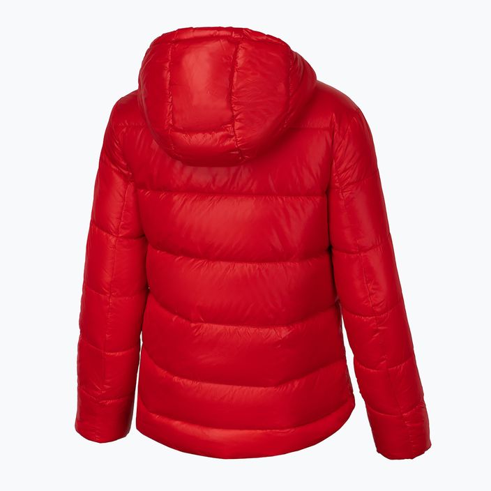 Women's down jacket Pitbull West Coast Shine Quilted Hooded red 5