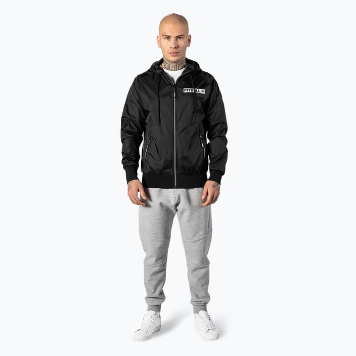 Men's Pitbull West Coast Athletic Logo Hooded Nylon jacket black 2
