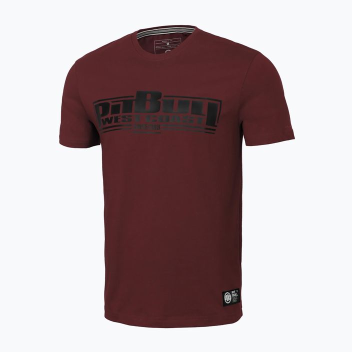 Men's T-shirt Pitbull West Coast T-S Classic Boxing burgundy