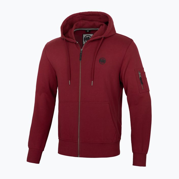 Men's sweatshirt Pitbull West Coast Everts Hooded Zip burgundy