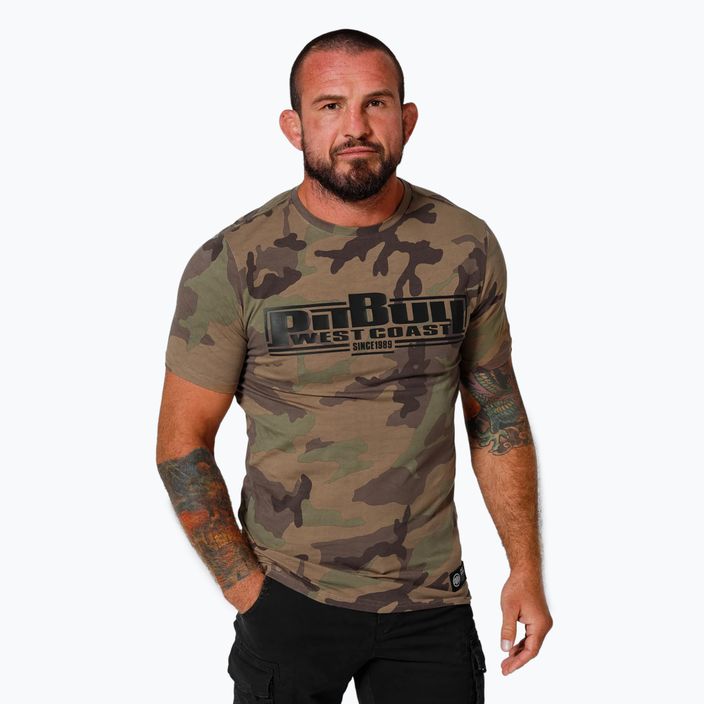 Pitbull West Coast Classic Boxing woodland camo men's t-shirt