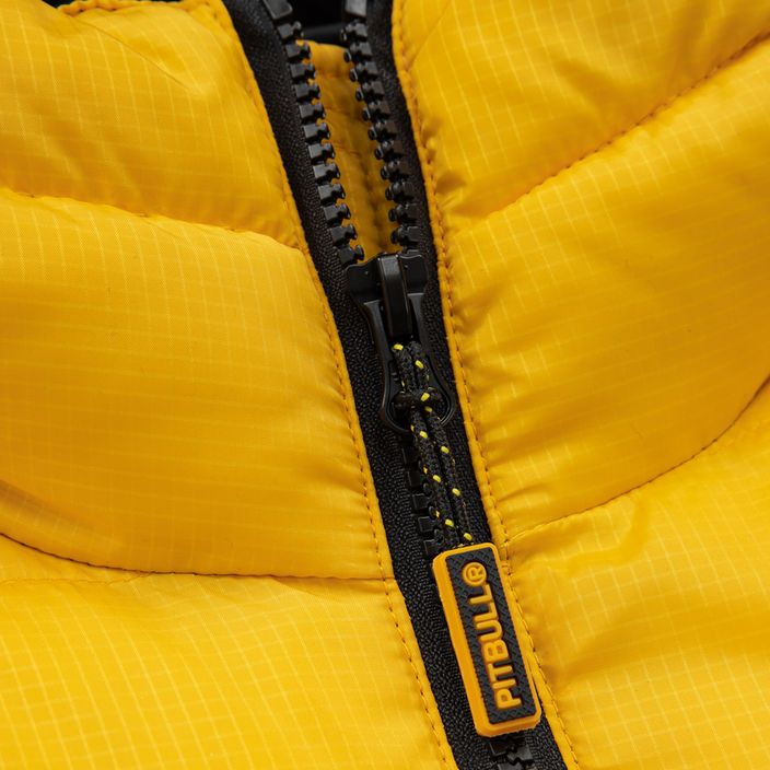 Pitbull West Coast men's winter jacket Evergold Hooded Padded yellow/black 8