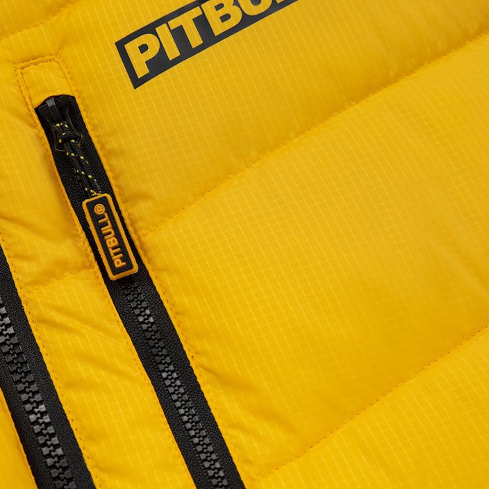 Pitbull West Coast men's winter jacket Evergold Hooded Padded yellow/black 10