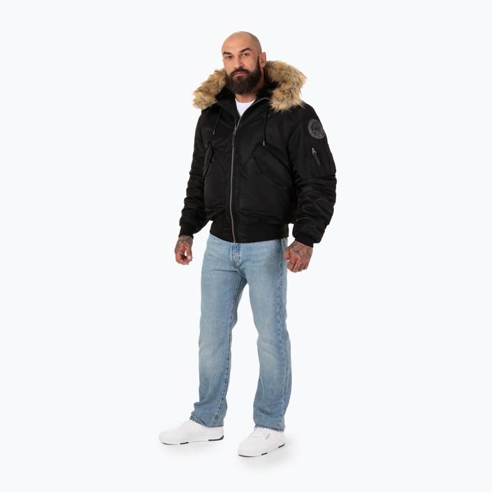 Men's Pitbull West Coast Harvest Hooded Bomber winter jacket black 2