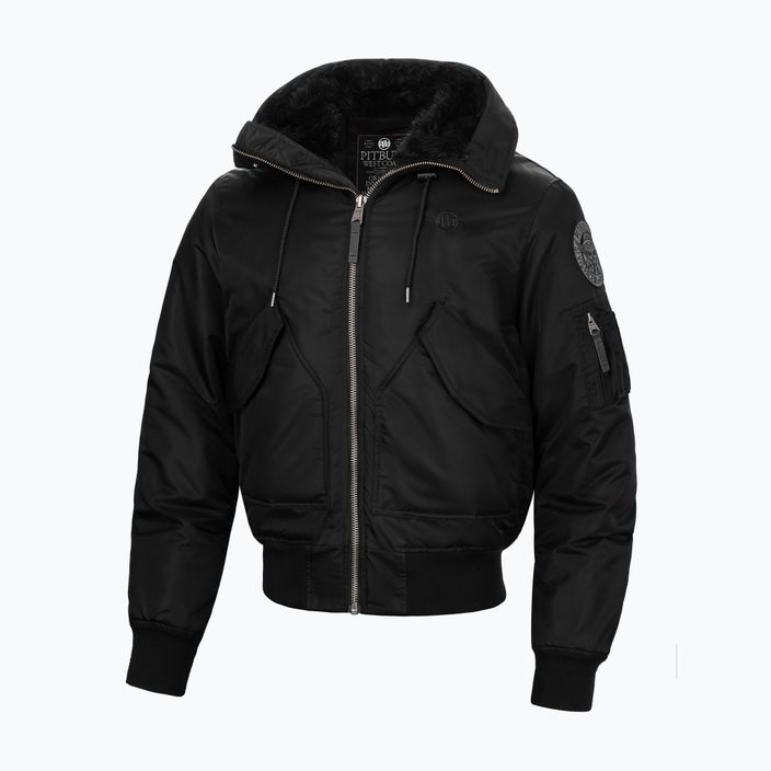 Men's Pitbull West Coast Harvest Hooded Bomber winter jacket black 5