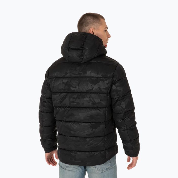 Men's Pitbull Airway 5 Padded Hooded winter jacket all black camo 2